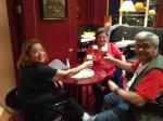 Shirlei, Tere e Ivan em jantar no hotel de Praga.