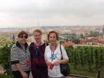 Dione, Carmen e Miriam em passeio por Praga.
