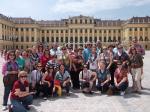 Grupo no Palácio de Schönbrunn, em Viena.