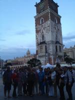Grupo em passeio por Cracóvia.