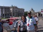 Rosa e Bira em passeio por Viena.