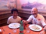 Lurdes e Pedro Ivan na descontração de nosso almoço em Roma.