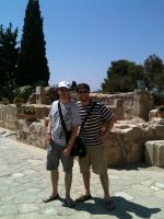 Guilherme e Andrei no alto do Monte Tabor.