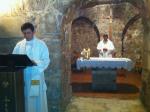Padres Oscar e Edmundo em nossa celebração no Santo Sepulcro.
