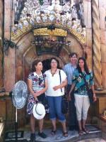 Helenita, Marisa, Evaldo e Gilvania visitando o Santo Sepulcro.