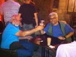 Sérgio e Ivan em brinde na noite de Jerusalém.