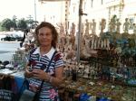 Helenita num momento shopping em Roma.