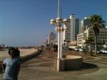 Maria Lúcia na praia de Tel Aviv.