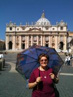 Odilla na Praça de São Pedro, no Vaticano.