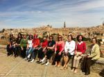 Grupo na vista panorâmica da cidade de Toledo.