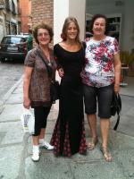 Célia, Maria Ivone e jovem espanhola, pelas ruas de Toledo.