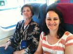 Ana e Ivania a bordo do TGV com destino a Segóvia.