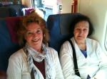 Irma e Maria Ivone a bordo do TGV com destino a Segóvia.
