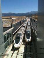 Vista do segundo andar da Estação dos Trens de Alta Velocidade.