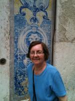 Ângela passeando em Lisboa.