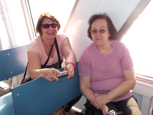 Tere e Maria Ivone na ida para Veneza.