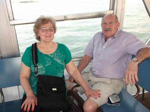 Severina e Waldemar na ida para Veneza.