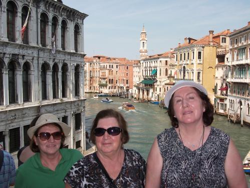 Marines, Lourdes e Jandira em Veneza.