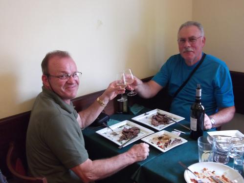 Vasco e Nilo no almoço de Ferrara.