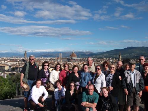 Grupo em passeio por Florença.