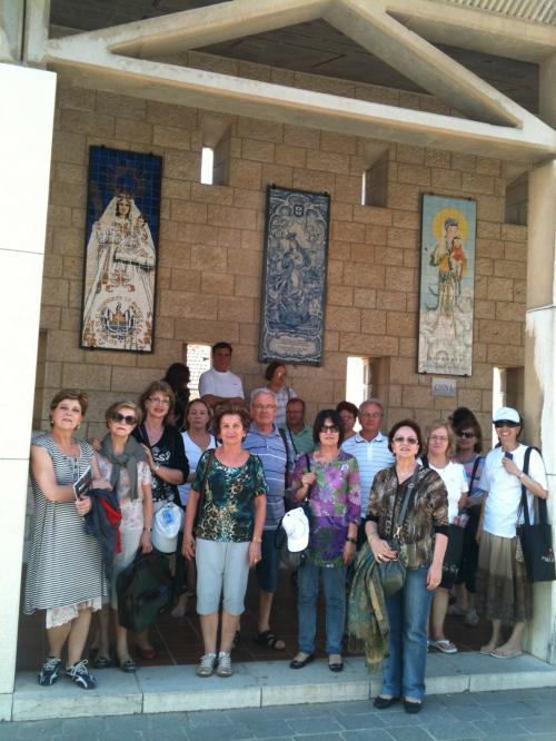 Grupo na Basílica da Anunciação em Nazareth.