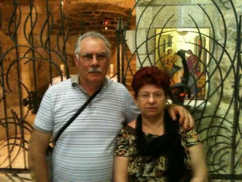 Na Basílica da Anunciação em Nazareth.