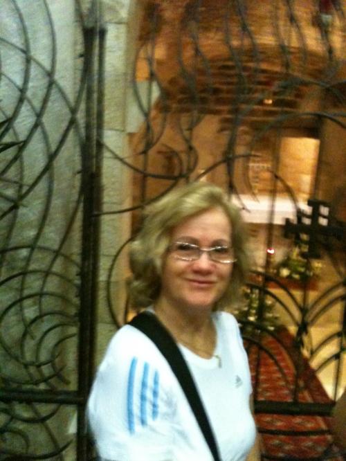 Na Basílica da Anunciação em Nazareth.