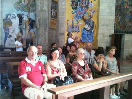 Na Basílica da Anunciação em Nazareth.