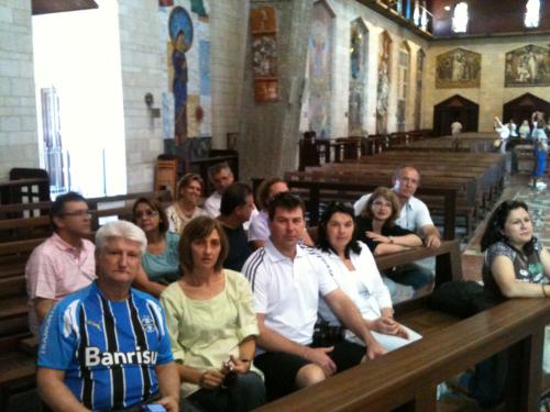 Na Basílica da Anunciação em Nazareth.