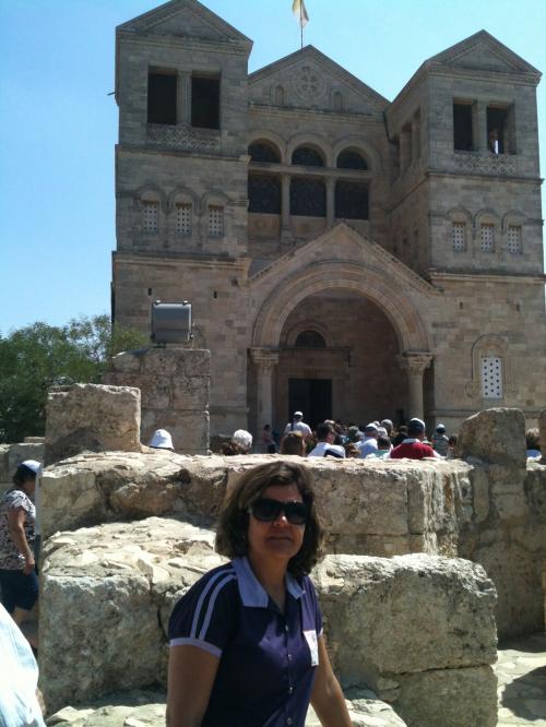 No alto do Monte Tabor.