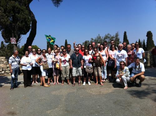 Grupo no Monte Scopus, em Jerusalém.