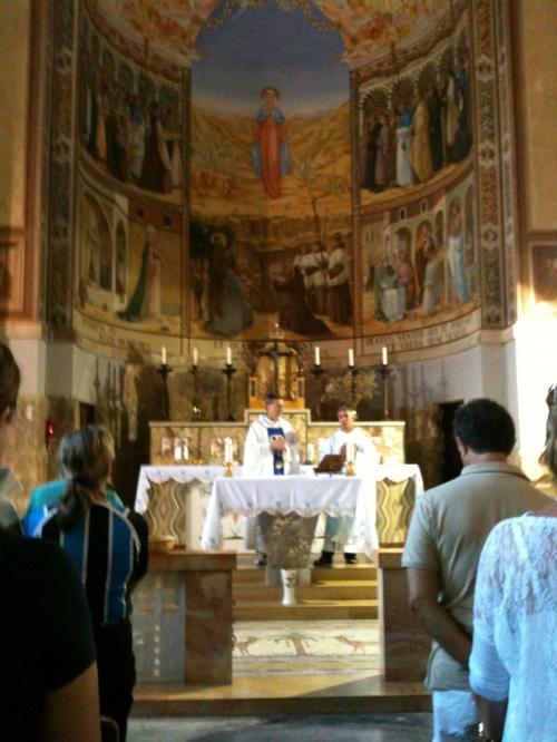 Nossa celebração na Igreja da Visitação, na Igreja da Magnificat.