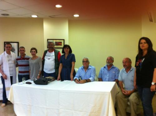 Na reunião do grupo no último dia de Jerusalém.