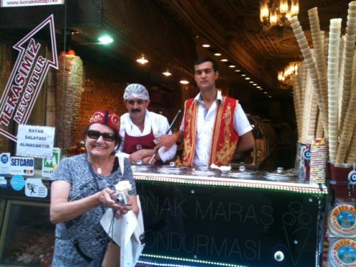 Hora do sorvete em Istambul.