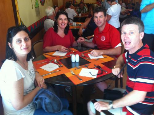 Depois do passeio matinal, parada para a comida...