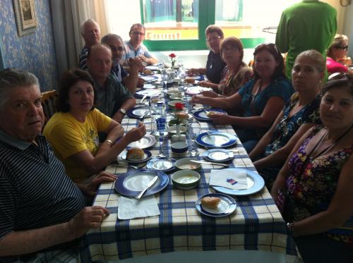 Almoço onde eram os escritórios do Palácio do Rei Faruk.