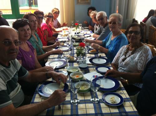 Almoço onde eram os escritórios do Palácio do Rei Faruk.