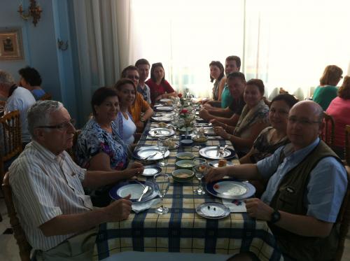 Almoço onde eram os escritórios do Palácio do Rei Faruk.