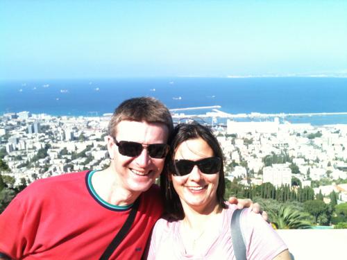 Foto desde os jardins dos Bahai em Haifa.