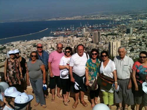 Foto desde os jardins dos Bahai em Haifa.
