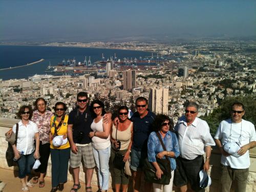 Foto desde os jardins dos Bahai em Haifa.