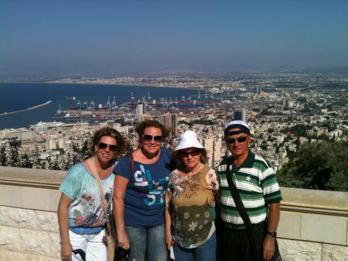 Foto desde os jardins dos Bahai em Haifa.