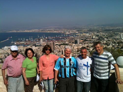 Foto desde os jardins dos Bahai em Haifa.