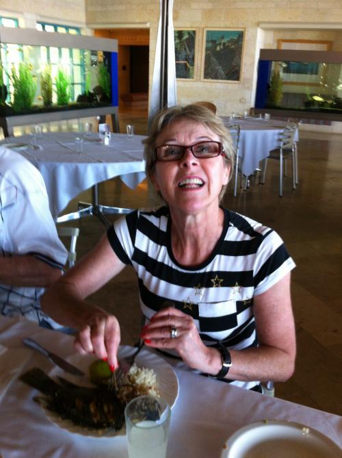 Almoçando o Peixe de Pedro.