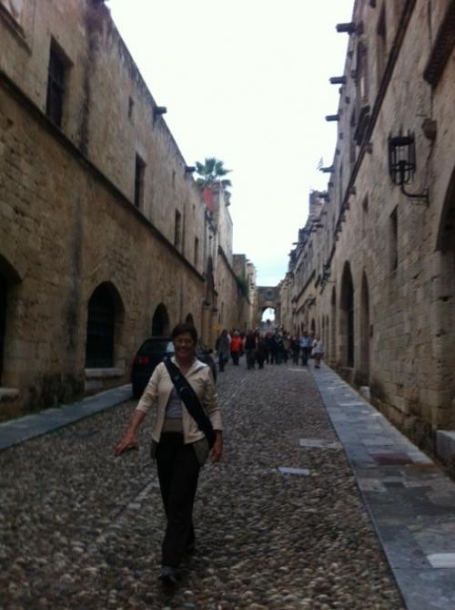 Maria do Carmo em Rhodes.
