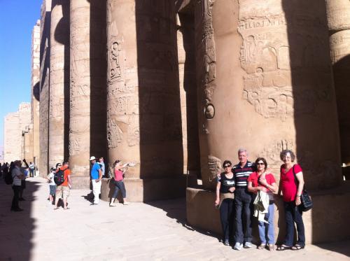 No grande Templo de Karnak, em Luxor.