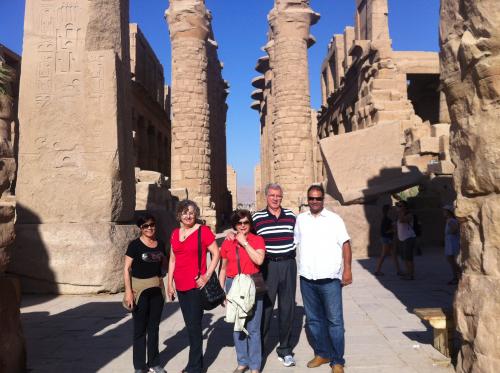 No grande Templo de Karnak, em Luxor.