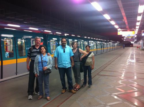 Passeando no Metrô do Cairo.