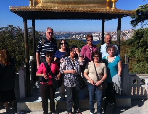 Grupo no Palácio Topkapi com visita para o 