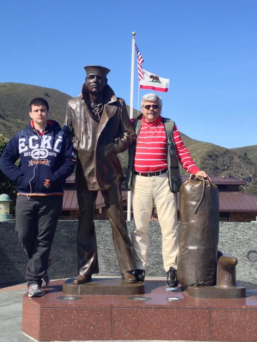 Iuri e Ivan com marinheiro de São Francisco, Califórnia.